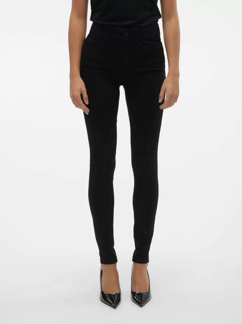 VERO MODA VMSOPHIA Korkea vyötärö Skinny fit Farkut Black Denim Outlet