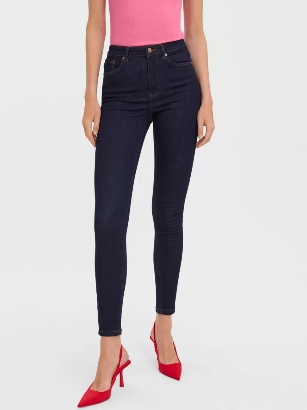 VERO MODA VMSOPHIA Korkea vyötärö Skinny fit Farkut Dark Blue Denim Outlet