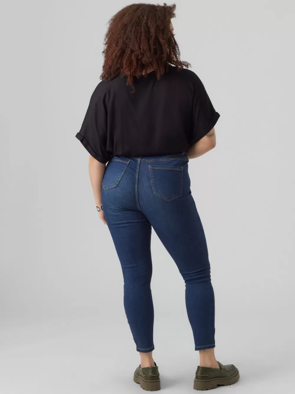 VERO MODA VMSOPHIA Korkea vyötärö Skinny fit Farkut Dark Blue Denim Hot