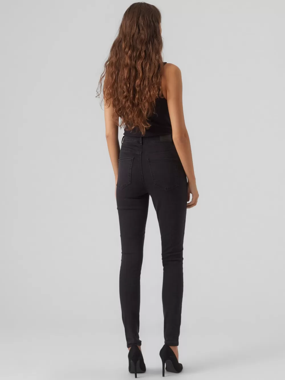 VERO MODA VMSOPHIA Korkea vyötärö Skinny fit Farkut Black Denim Sale