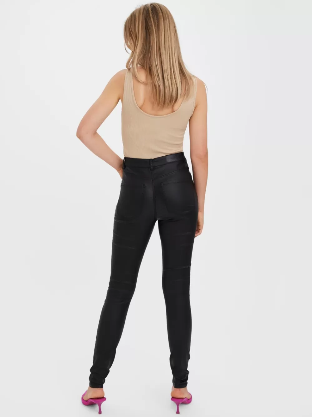 VERO MODA VMSOPHIA Korkea vyötärö Skinny fit Farkut Black Best