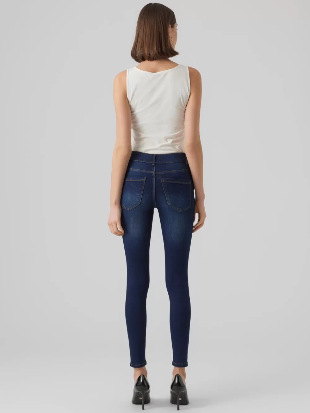 VERO MODA VMSOPHIA Korkea vyötärö Skinny fit Farkut Dark Blue Denim Sale