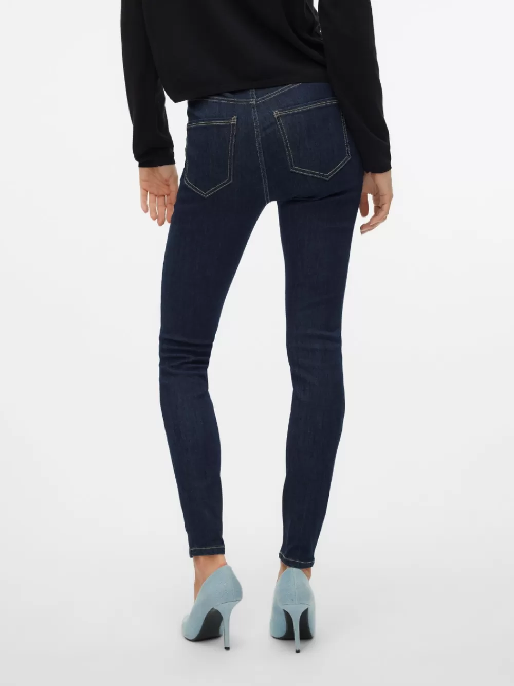 VERO MODA VMSOPHIA Korkea vyötärö Skinny fit Farkut Dark Blue Denim Hot