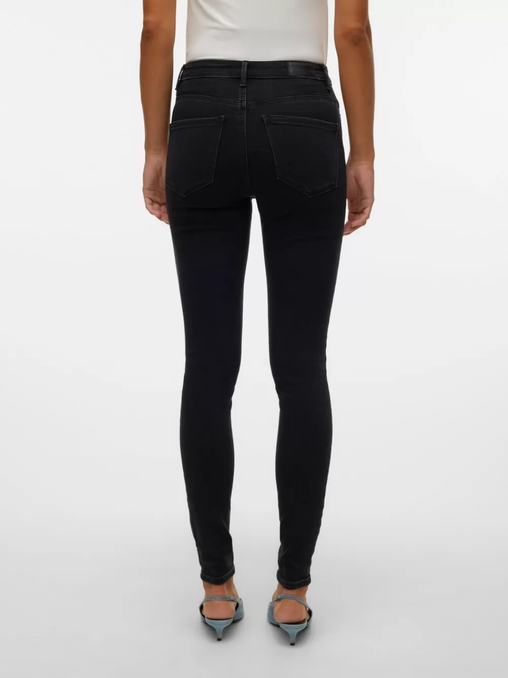 VERO MODA VMSOPHIA Korkea vyötärö Skinny fit Farkut Black Denim New