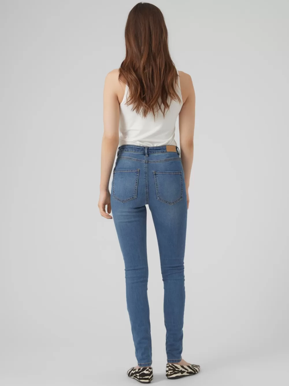 VERO MODA VMSOPHIA Korkea vyötärö Skinny fit Farkut Medium Blue Denim New
