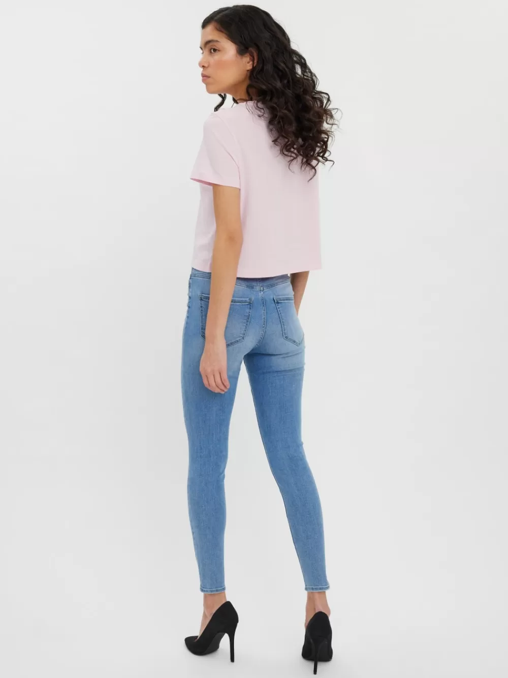 VERO MODA VMSOPHIA Korkea vyötärö Skinny fit Farkut Light Blue Denim Online