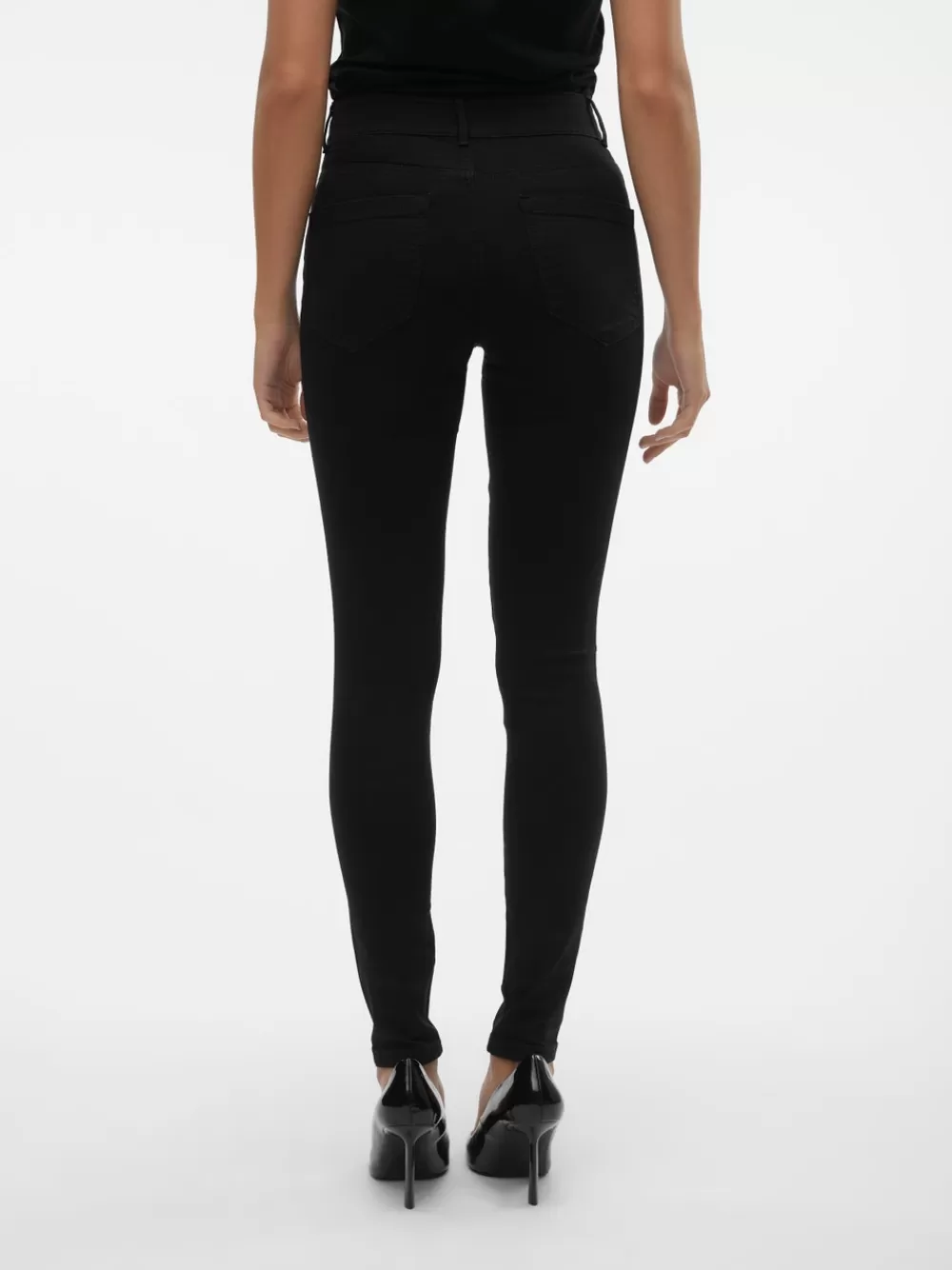 VERO MODA VMSOPHIA Korkea vyötärö Skinny fit Farkut Black Denim Outlet