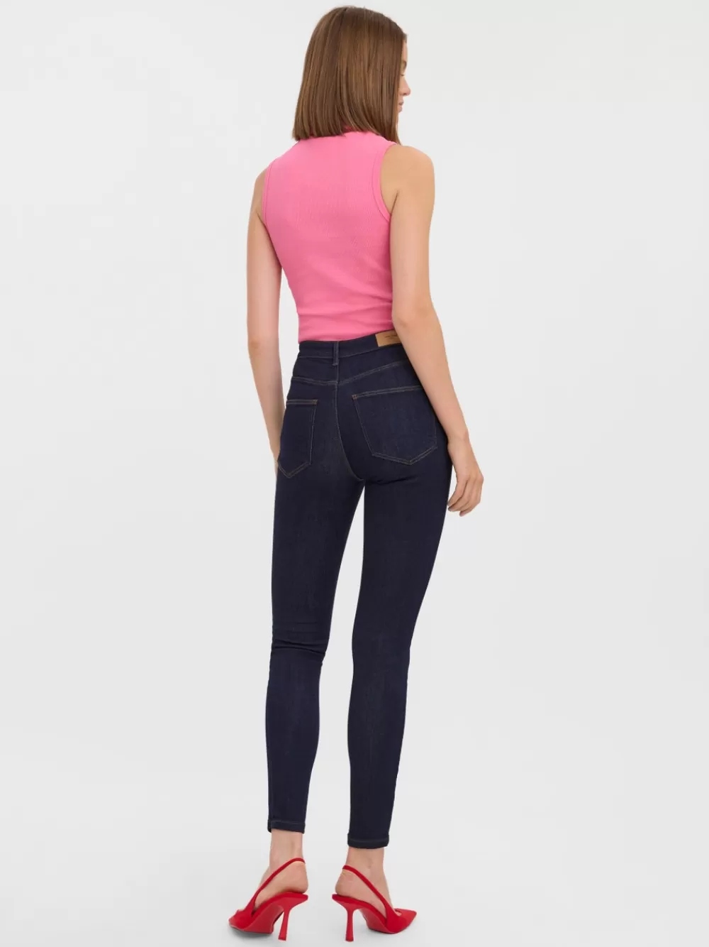 VERO MODA VMSOPHIA Korkea vyötärö Skinny fit Farkut Dark Blue Denim Outlet