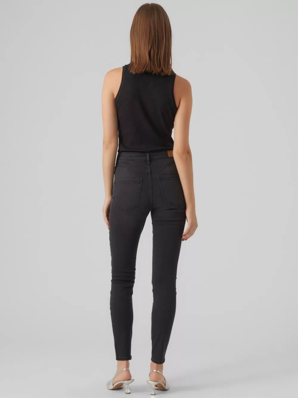 VERO MODA VMSOPHIA Korkea vyötärö Skinny fit Farkut Black Denim Clearance