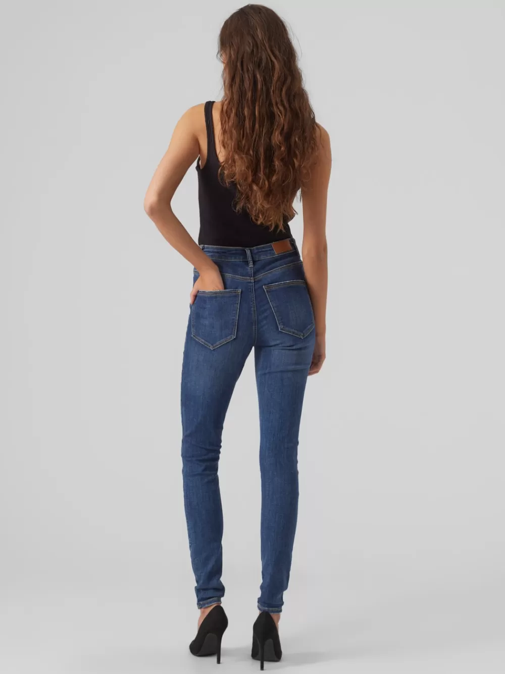VERO MODA VMSOPHIA Korkea vyötärö Skinny fit Farkut Dark Blue Denim Cheap