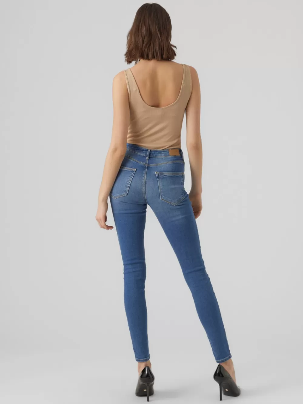 VERO MODA VMSOPHIA Korkea vyötärö Skinny fit Farkut Medium Blue Denim Flash Sale