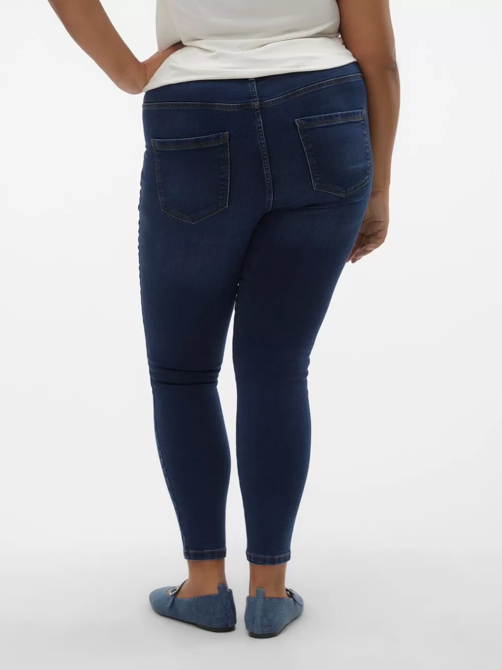 VERO MODA VMSOPHIA Korkea vyötärö Slim fit Farkut Dark Blue Denim Fashion