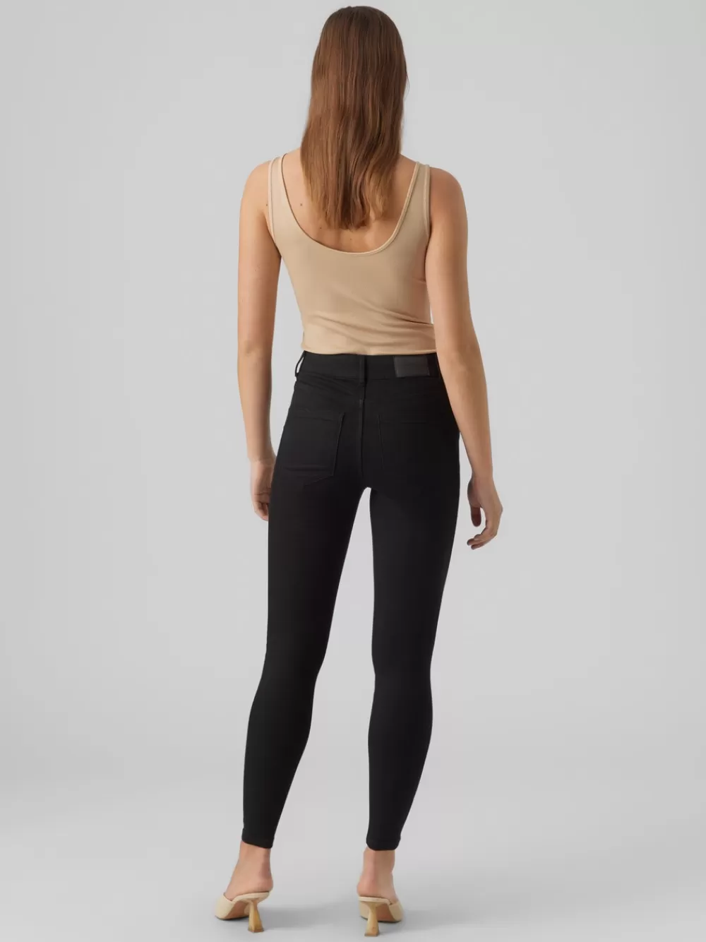 VERO MODA VMSOPHIA Korkea vyötärö Slim fit Farkut Black Denim Clearance
