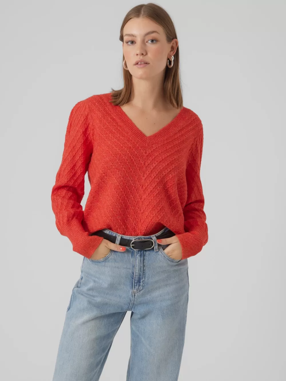 VERO MODA VMSTINNA Neulepuserot Tomato Hot