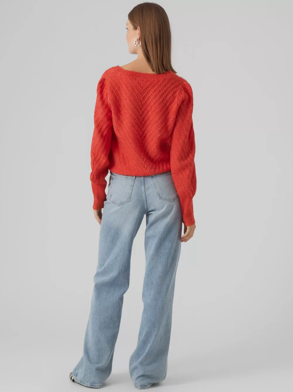 VERO MODA VMSTINNA Neulepuserot Tomato Hot
