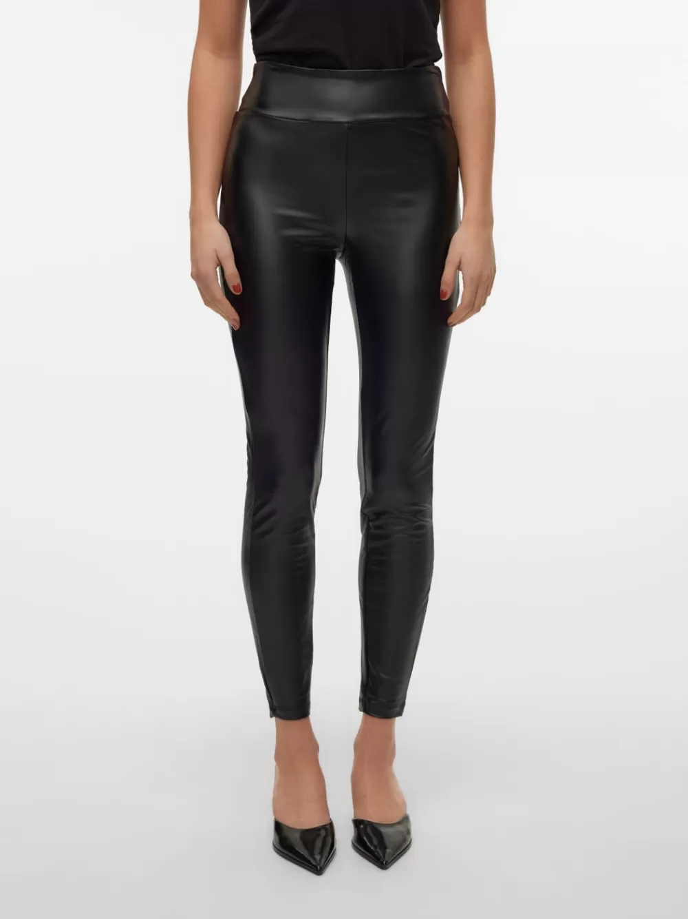 VERO MODA VMSUELLA Korkea vyötärö Leggingsit Black Cheap