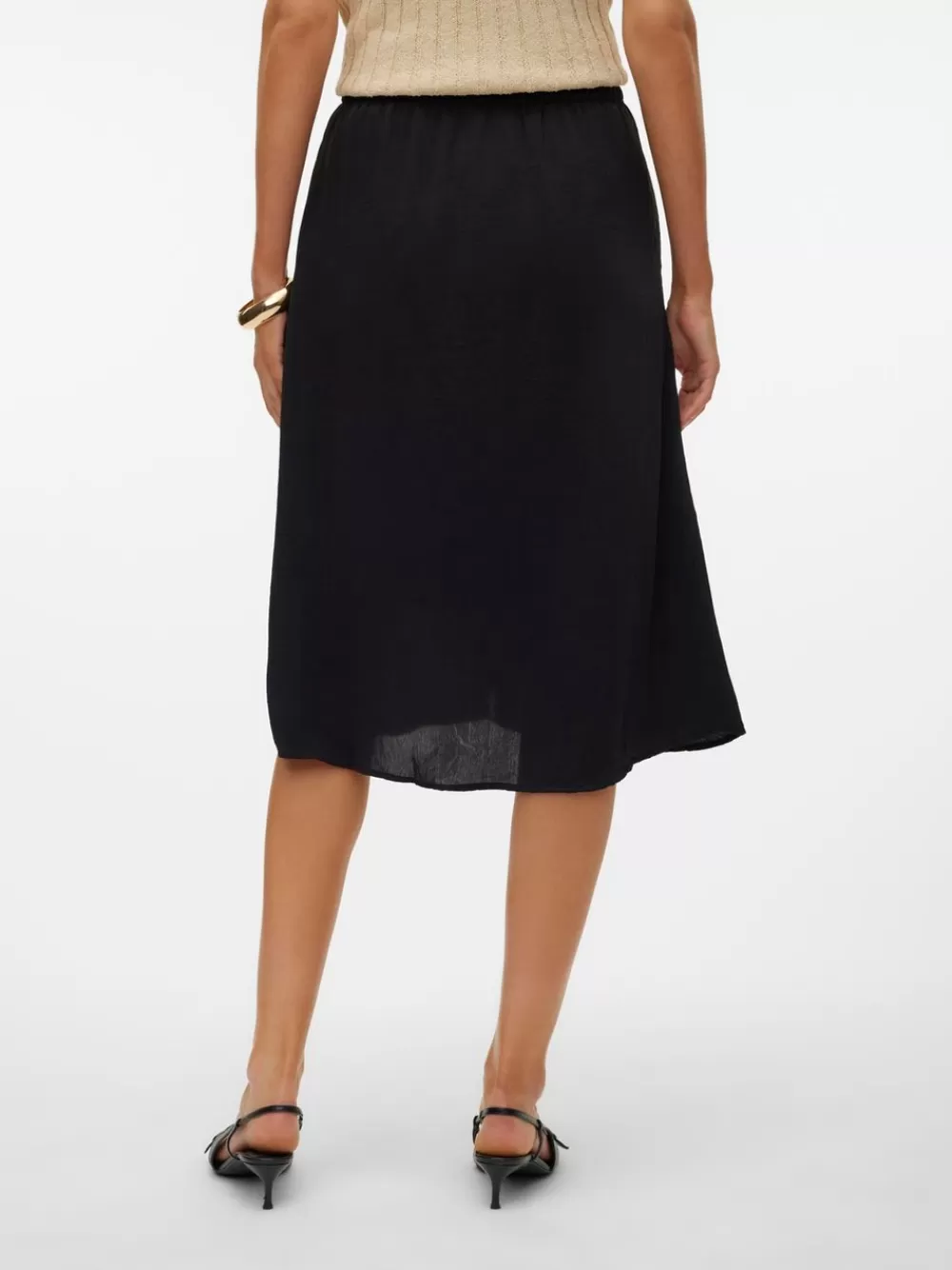 VERO MODA VMSUNNY Korkea vyötärö Midihame Black Outlet