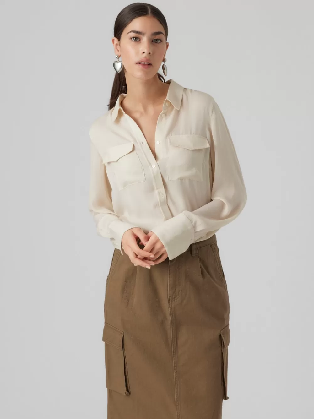 VERO MODA VMSVEA Paidat Oatmeal Flash Sale