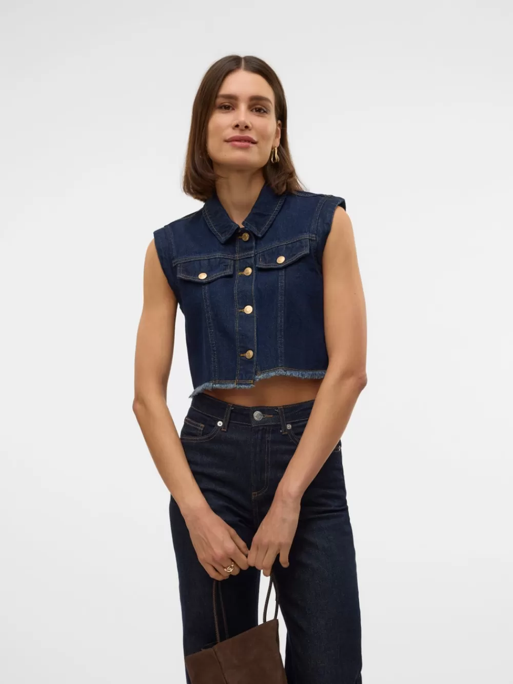 VERO MODA VMTABITHA Farkkuliivi Dark Blue Denim Outlet