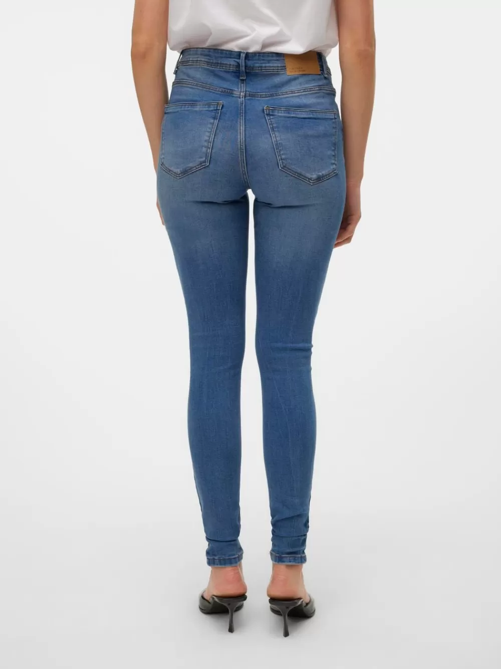 VERO MODA VMTANYA Normaali vyötärö Skinny fit Farkut Medium Blue Denim Discount