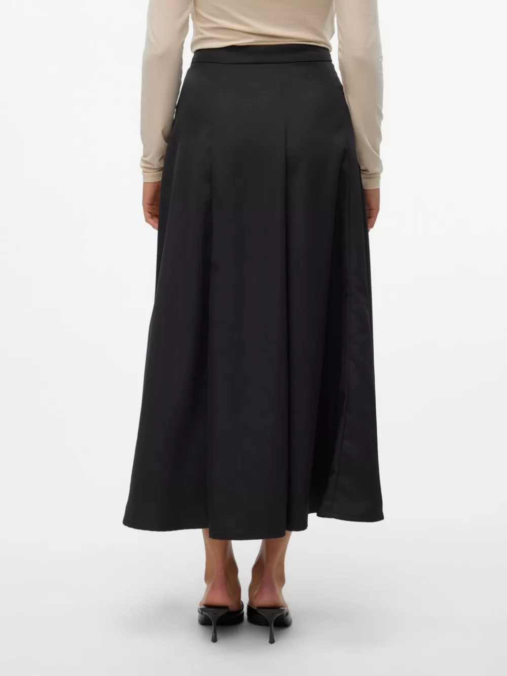 VERO MODA VMTARA Korkea vyötärö Pitkä hame Black Shop