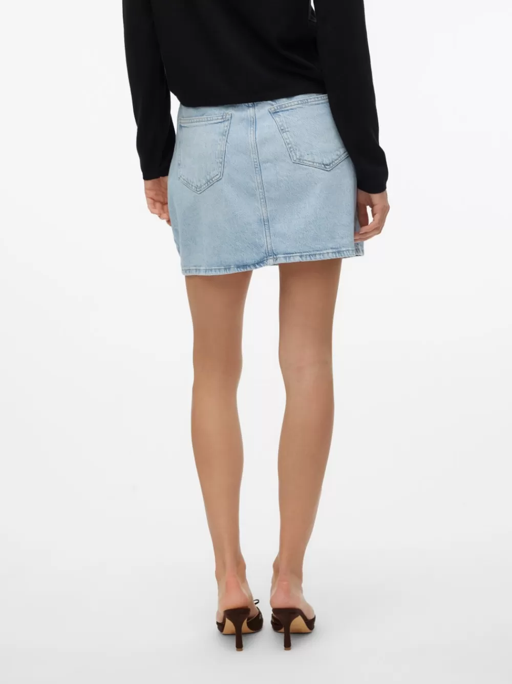 VERO MODA VMTESS Normaali vyötärö Lyhyt hame Light Blue Denim Flash Sale