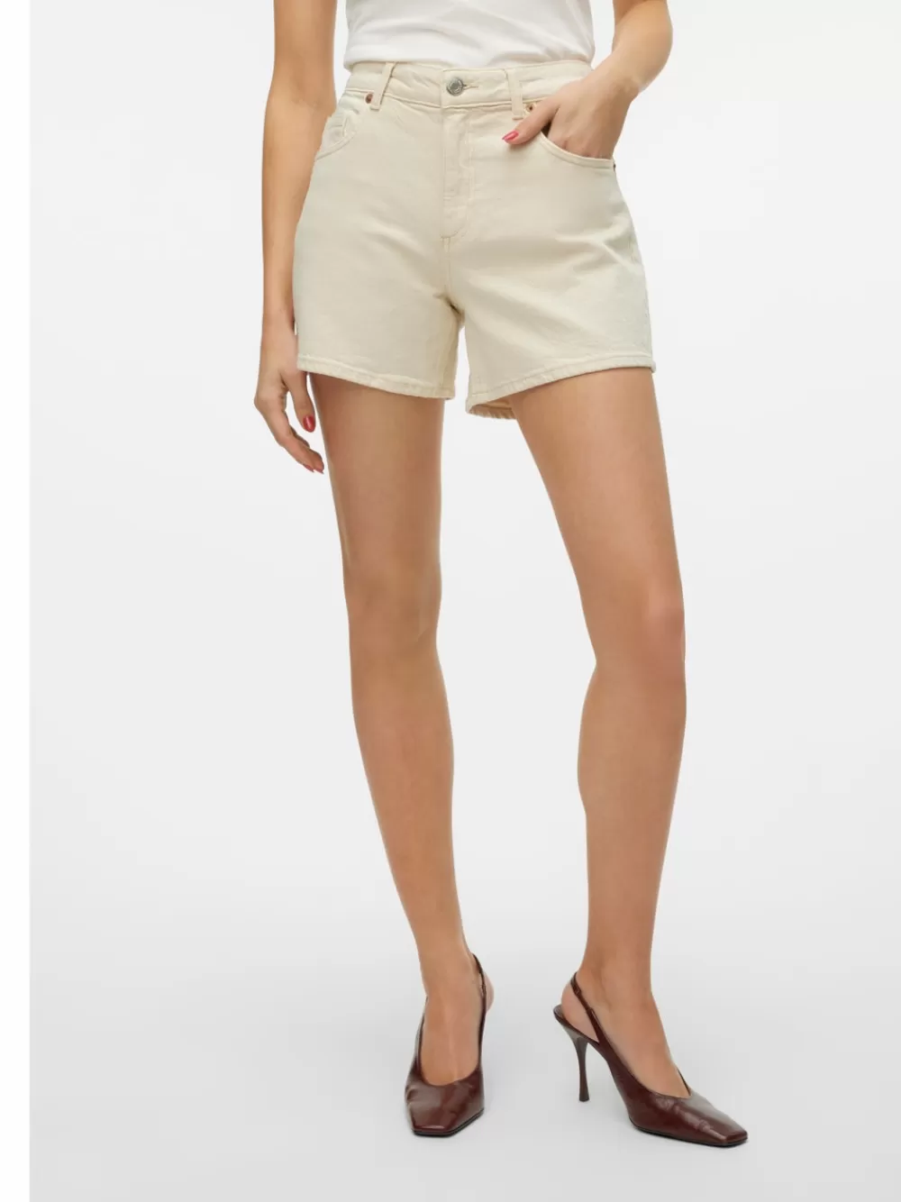 VERO MODA VMTESS Shortsit Ecru Discount