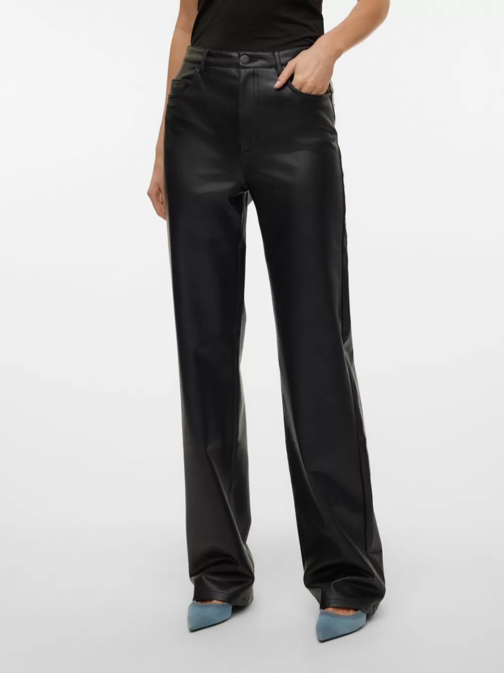 VERO MODA VMTESSA Korkea vyötärö Housut Black Best Sale