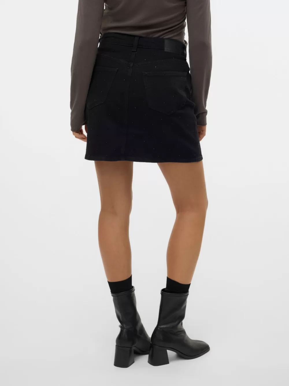 VERO MODA VMTESSA Korkea vyötärö Lyhyt hame Black Hot