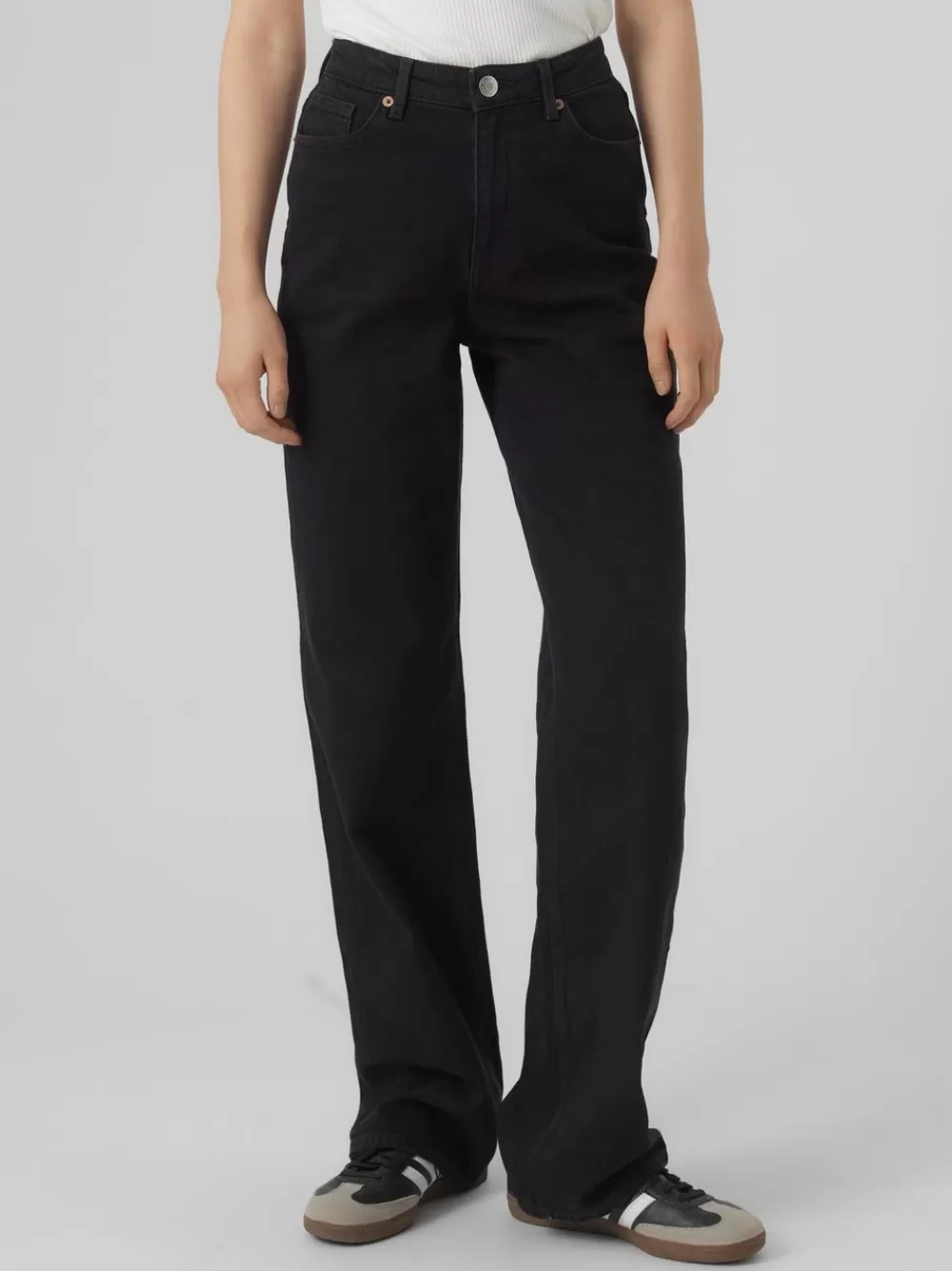 VERO MODA VMTESSA Korkea vyötärö Wide fit Farkut Black Best Sale