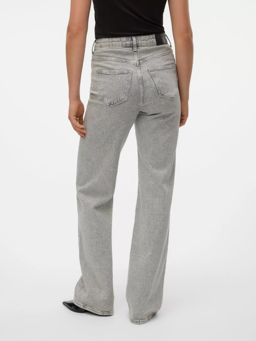 VERO MODA VMTESSA Korkea vyötärö Wide fit Farkut Medium Grey Denim Cheap