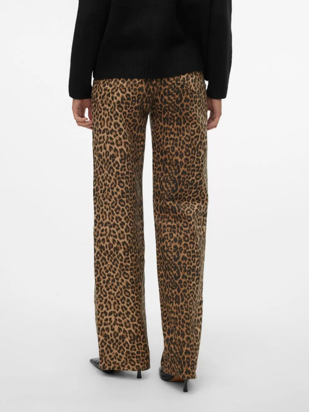 VERO MODA VMTESSA Korkea vyötärö Wide fit Farkut Silver Mink Clearance