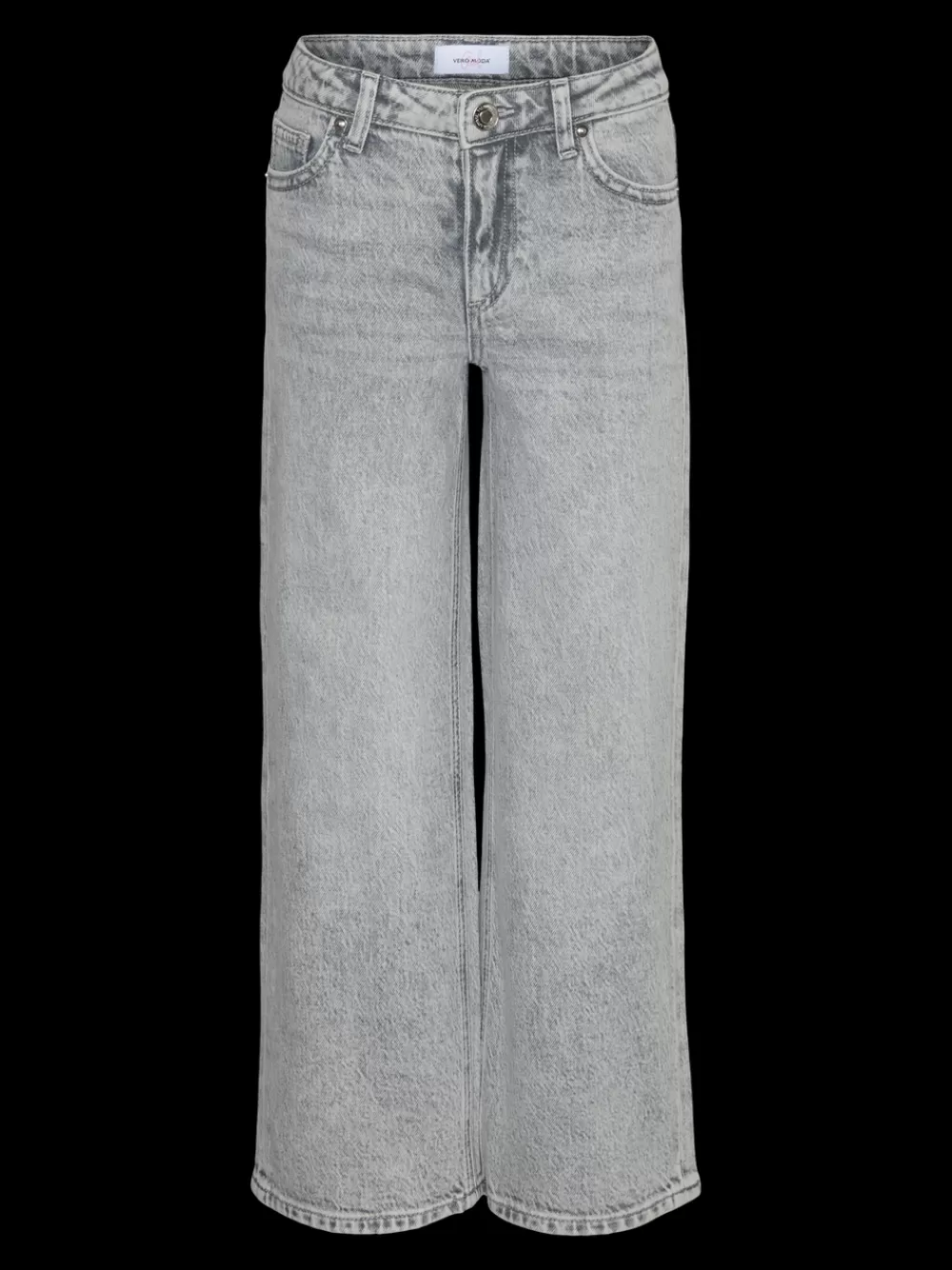 VERO MODA VMTESSA Korkea vyötärö Wide leg fit Farkut Light Grey Denim Sale