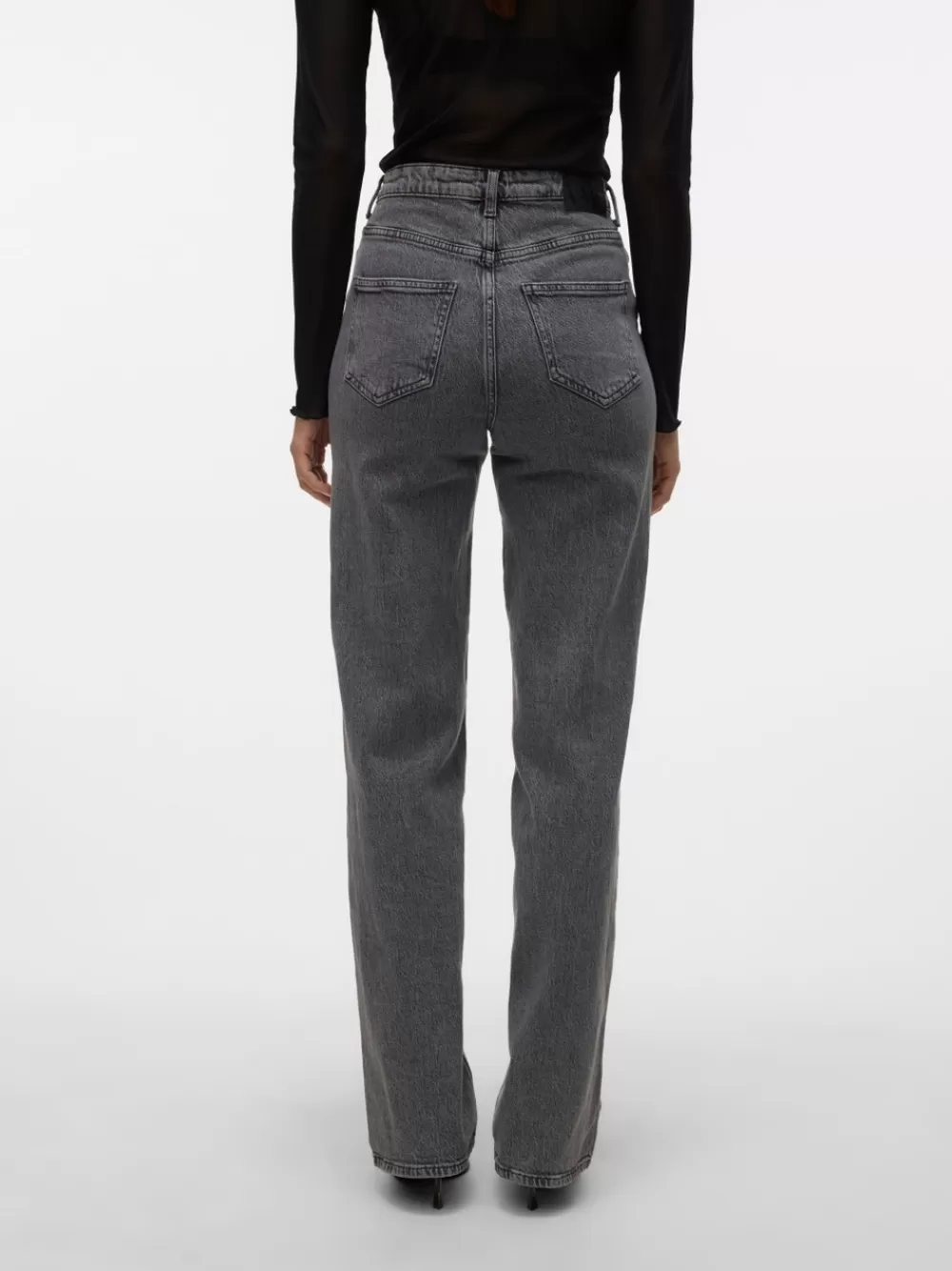 VERO MODA VMTESSA Korkea vyötärö Wide leg fit Farkut Medium Grey Denim Flash Sale