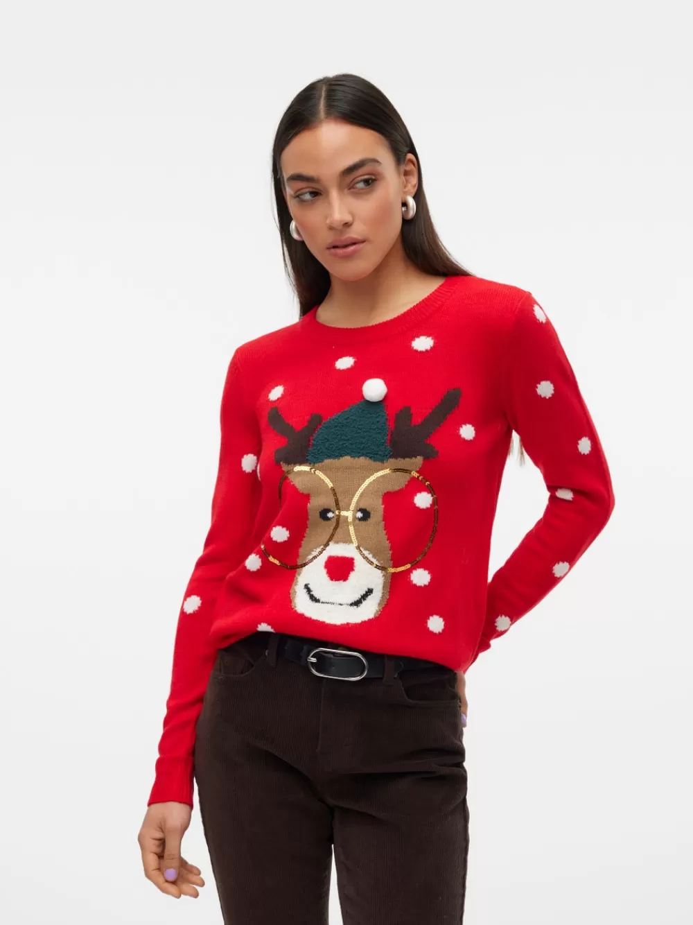VERO MODA VMTINSEL Neulepuserot Chinese Red Cheap