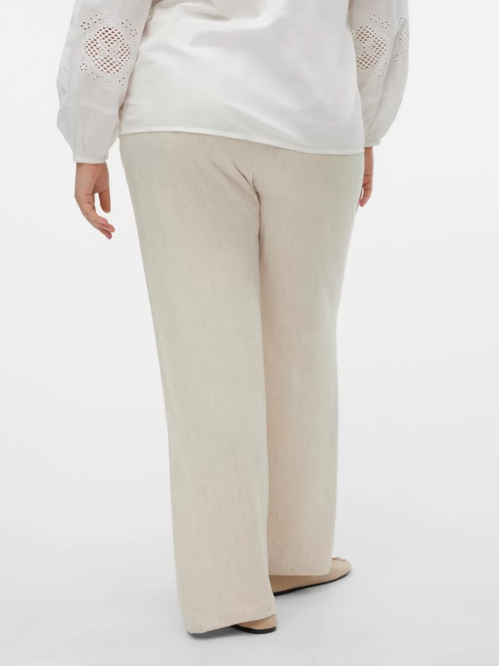 VERO MODA VMTIRAVER Normaali vyötärö Housut Oatmeal Discount