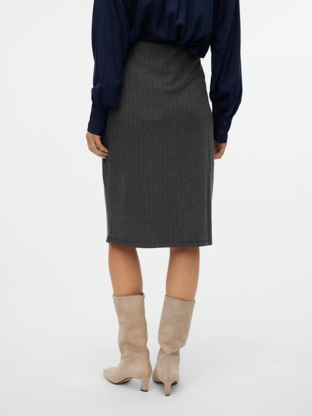 VERO MODA VMTORINO Normaali vyötärö Midihame Dark Grey Melange Cheap