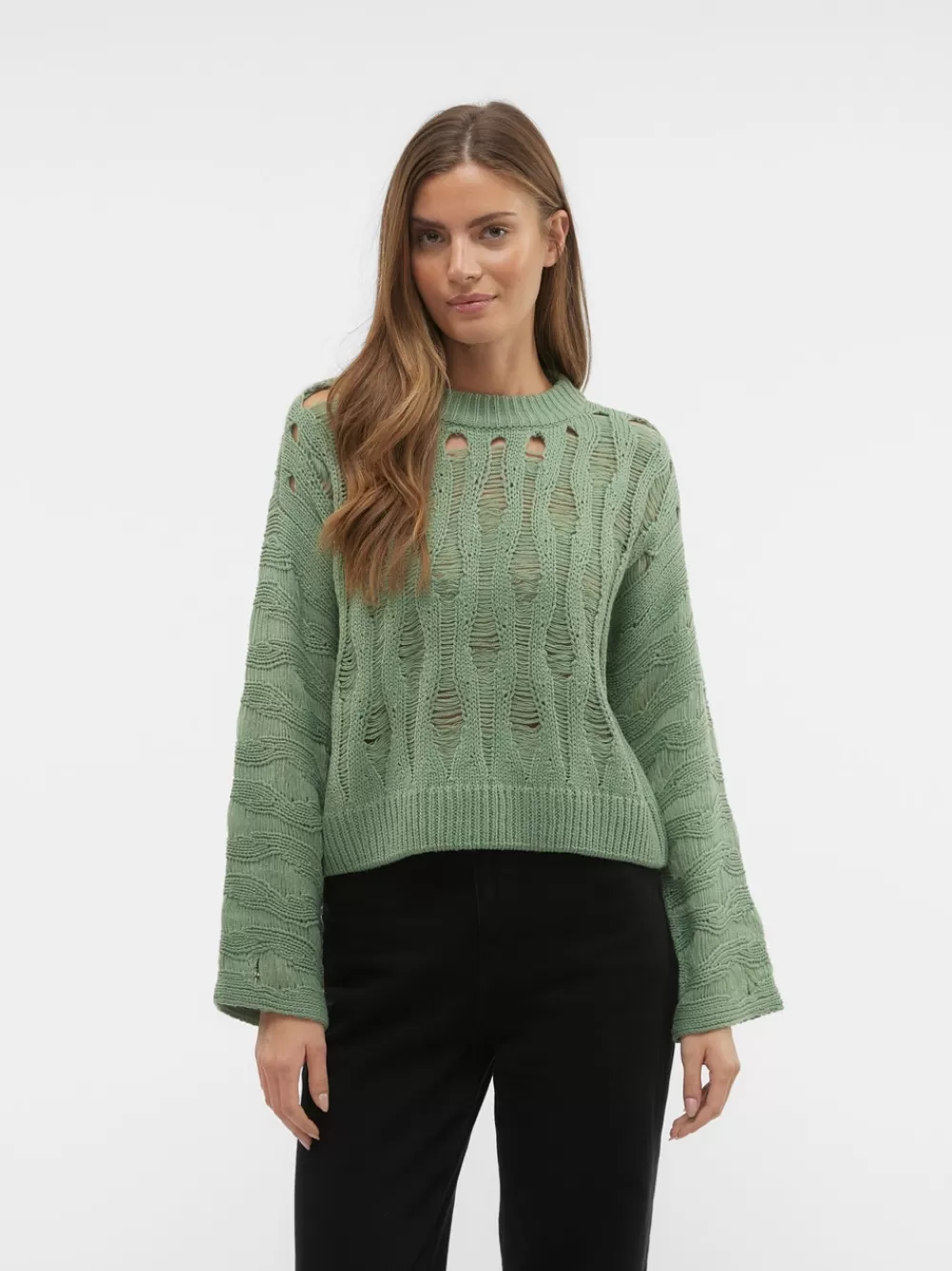 VERO MODA VMTORN Neulepuserot Hedge Green Clearance