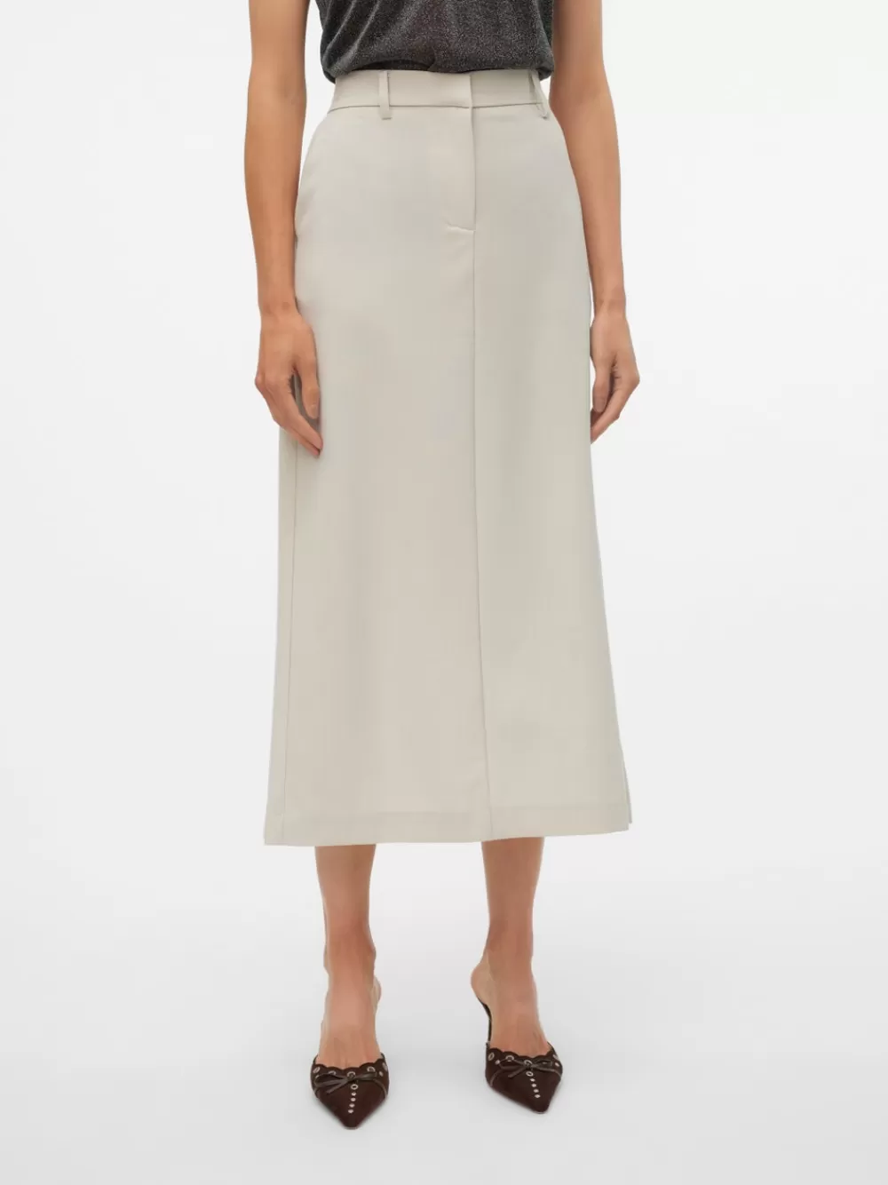 VERO MODA VMTROIAN Normaali vyötärö Pitkä hame Silver Lining Best Sale