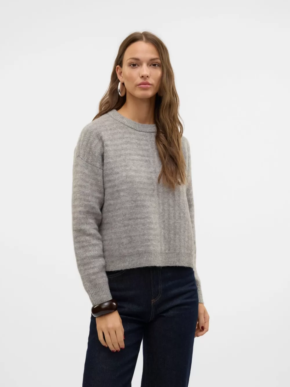 VERO MODA VMURANUS Neulepuserot Light Grey Melange Discount