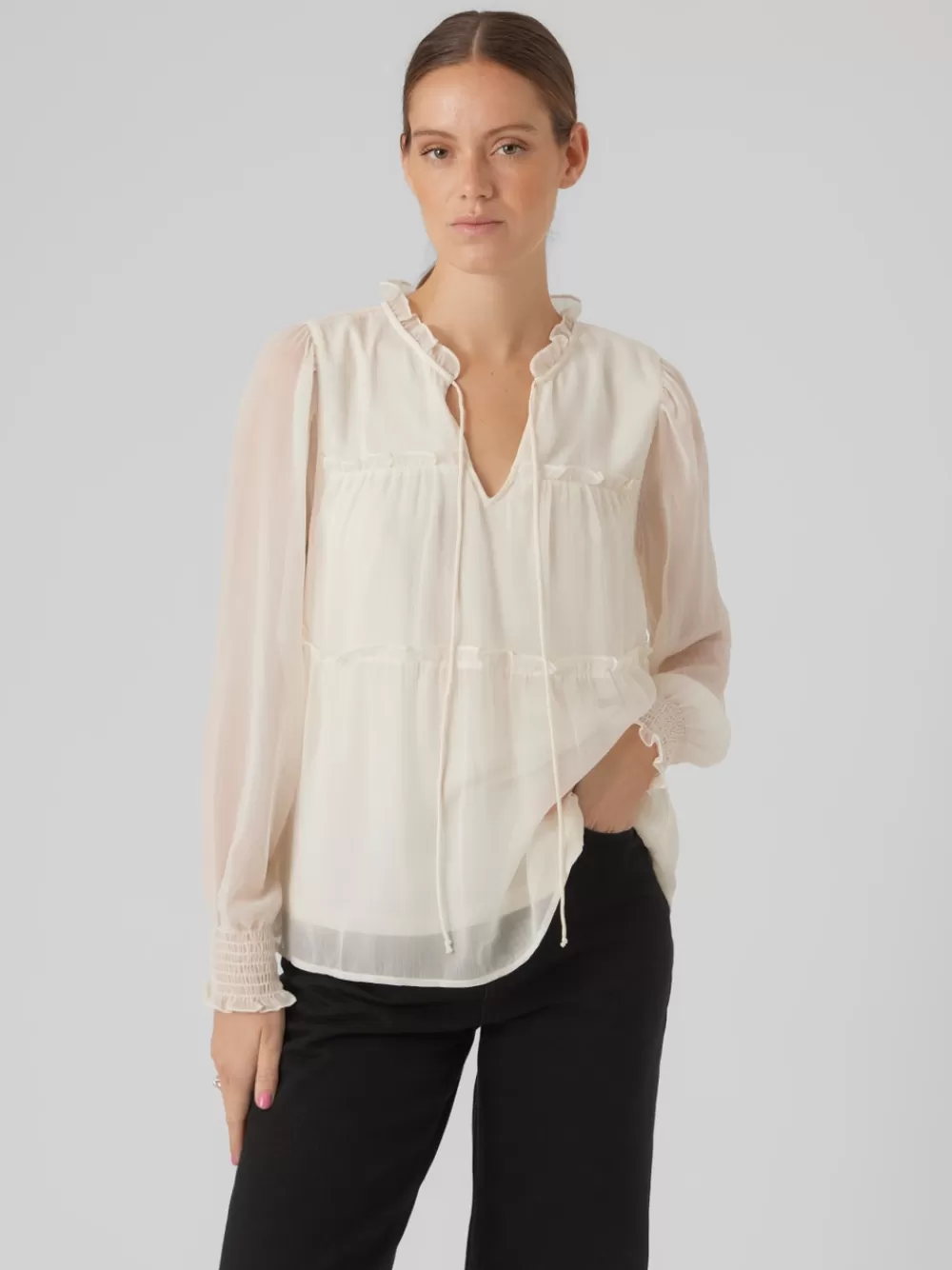 VERO MODA VMVANESSA Topit Birch Flash Sale