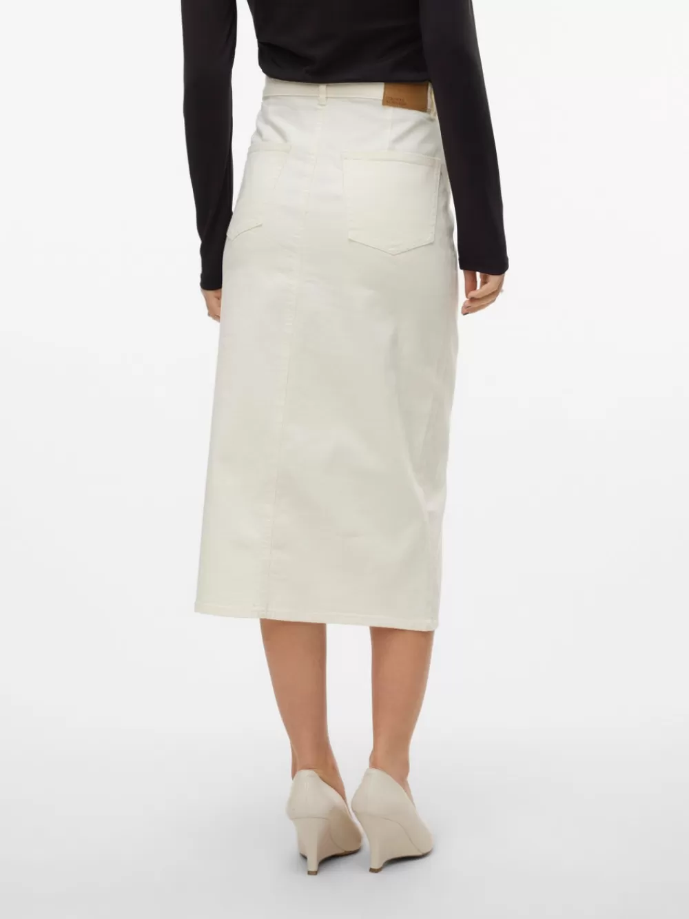 VERO MODA VMVERI Korkea vyötärö Midihame Cloud Dancer Shop