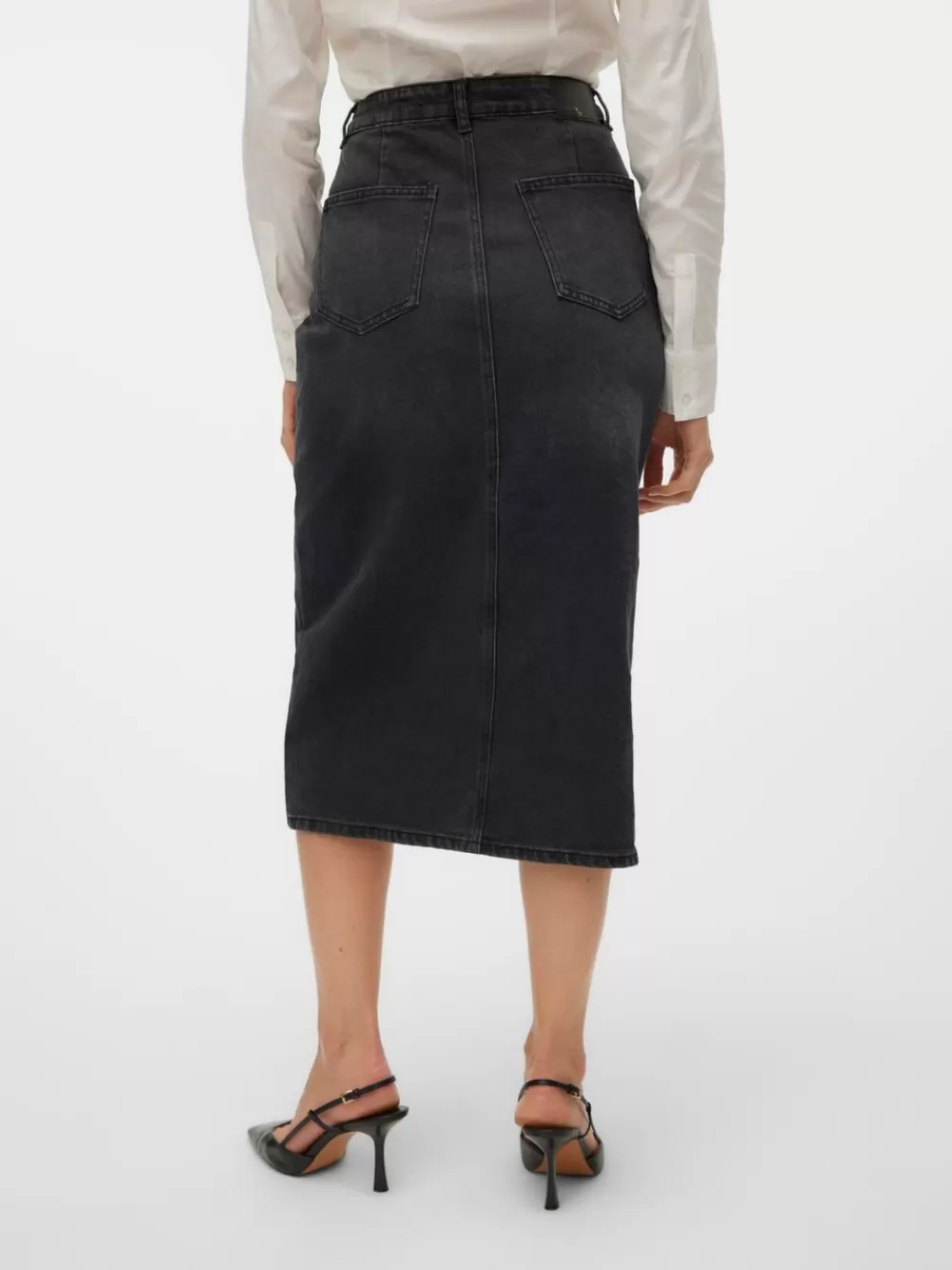 VERO MODA VMVERI Korkea vyötärö Midihame Black Cheap