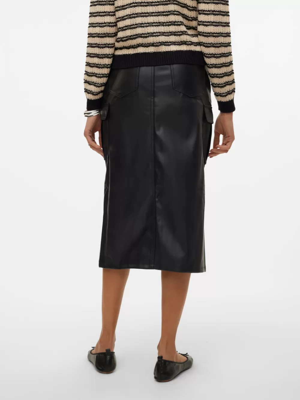 VERO MODA VMVERI Korkea vyötärö Pitkä hame Black Sale