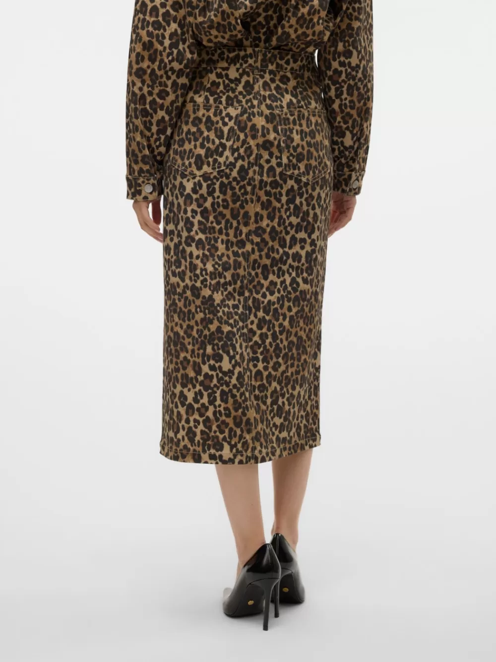 VERO MODA VMVERI Korkea vyötärö Pitkä hame Tigers Eye Sale