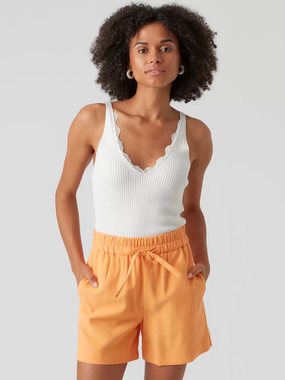VERO MODA VMVILJA Topit Snow White Hot