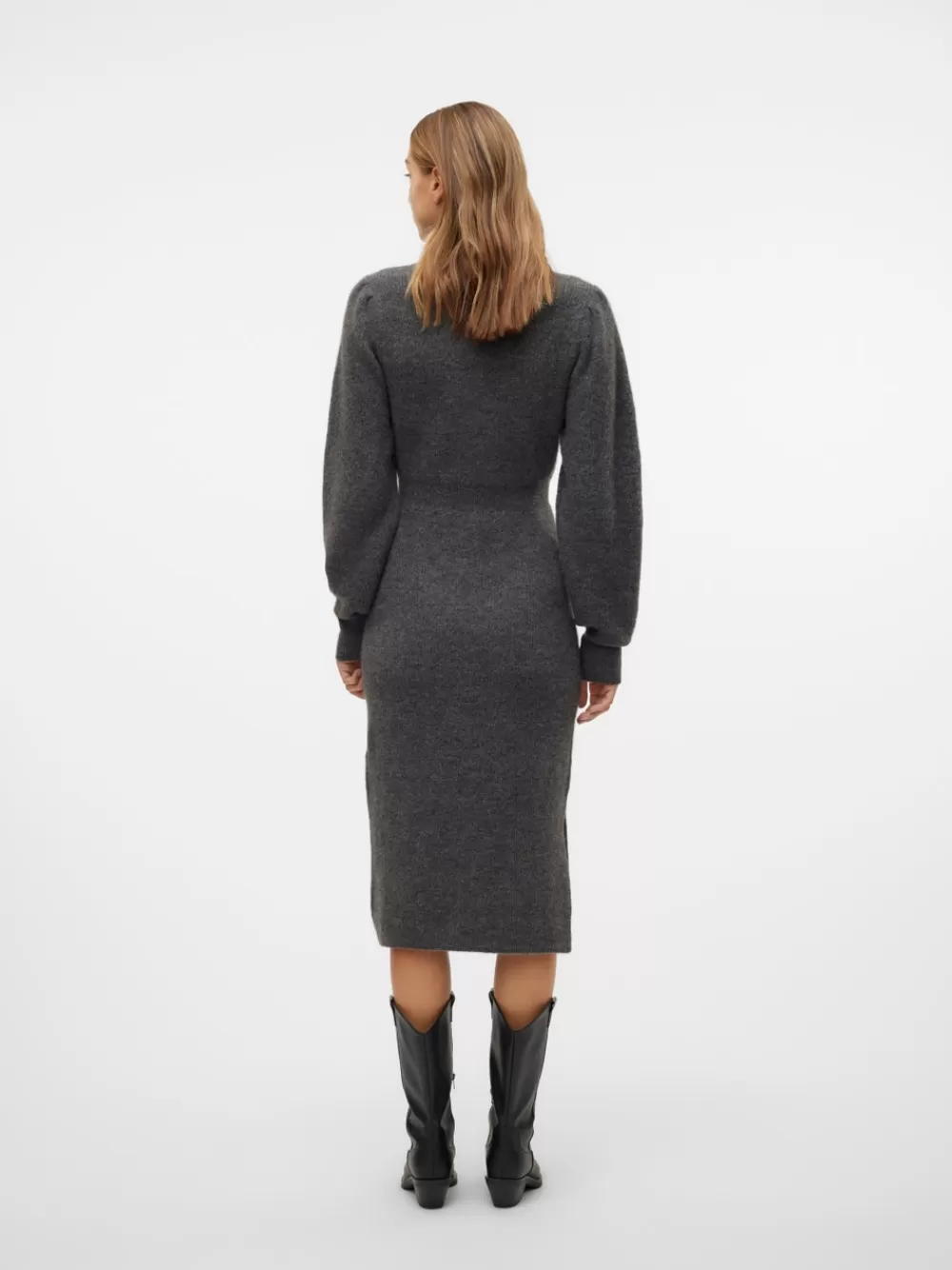 VERO MODA VMVILLA Pitkä mekko Dark Grey Melange Cheap