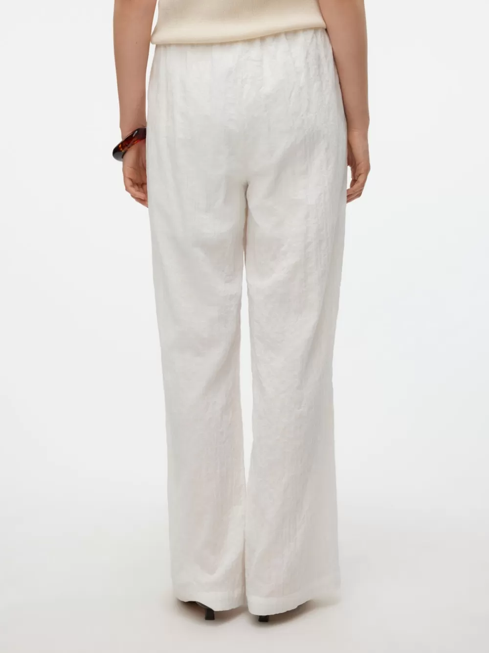 VERO MODA VMVIOLA Korkea vyötärö Housut Snow White Discount