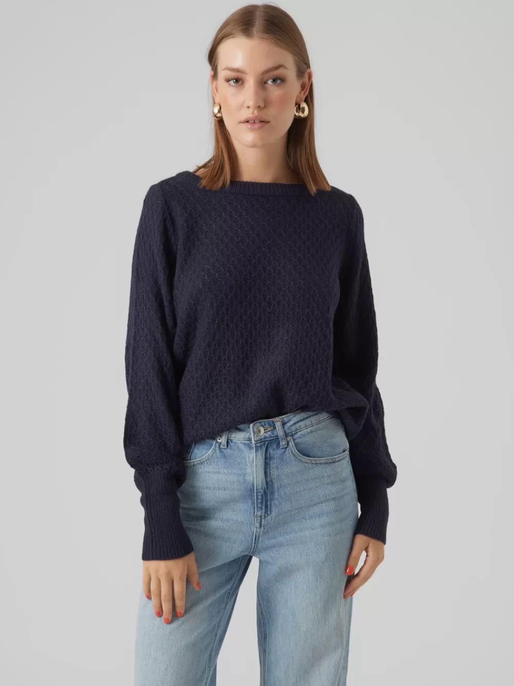 VERO MODA VMWAFFY Neulepuserot Navy Blazer Store