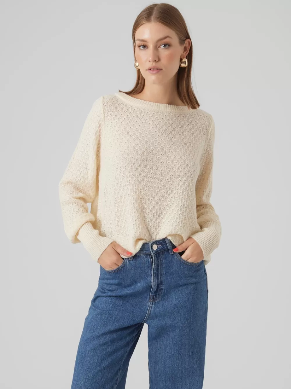 VERO MODA VMWAFFY Neulepuserot Birch Outlet